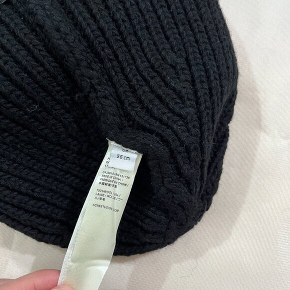 Acne Studios Black Knitted Beanie